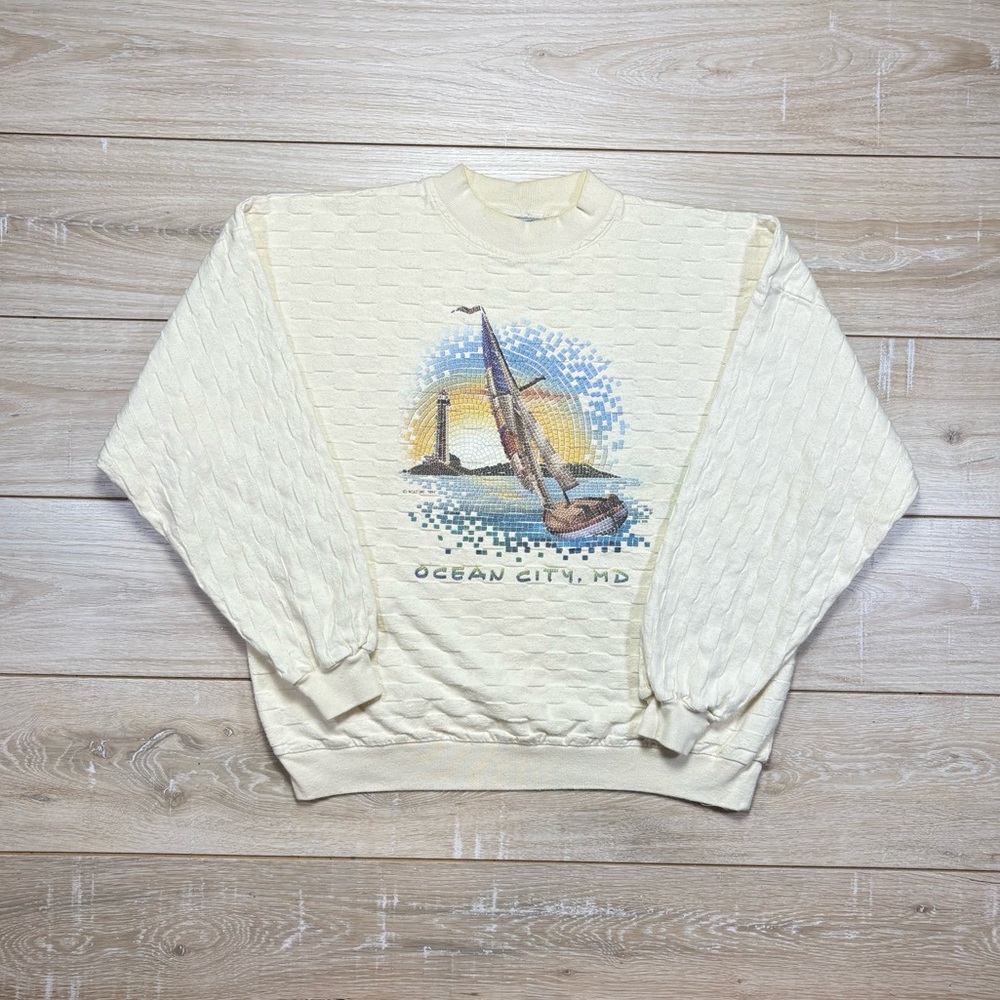 Vintage 90s Ocean City Maryland Sail Boat sweatshirt | Size M